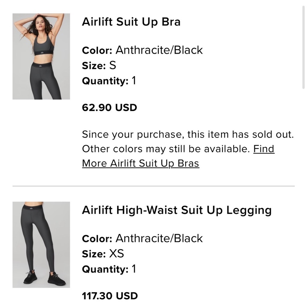 ALO Yoga Anthracite Black High-Waist Leggings